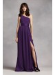 One Shoulder Dress with Satin Sash  VW360215