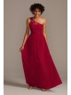 One-Shoulder Embroidered Soft Net Bridesmaid Dress  F20121