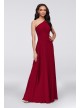 One-Shoulder Georgette Cascade Bridesmaid Dress  F19832