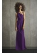 One Shoulder Jersey Satin Trim Bridesmaid Dress  VW360513