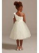 One Shoulder Lace and Tulle Flower Girl Dress  OP270