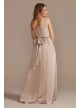 One-Shoulder Long Crepe Charmeuse Bridesmaid Dress F20381