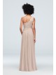 One-Shoulder Mesh Bridesmaid Dress with Full Skirt  F19932