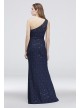 One-Shoulder Ruched Sequin Lace Mermaid Dress DB Studio DS270016