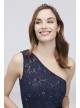 One-Shoulder Ruched Sequin Lace Mermaid Dress DB Studio DS270016