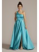 One-Shoulder Satin A-Line with Skirt Slit Jules and Cleo D24NY22016