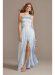 One Shoulder Satin Gown with Open-Front Slit Speechless X44552DQA40