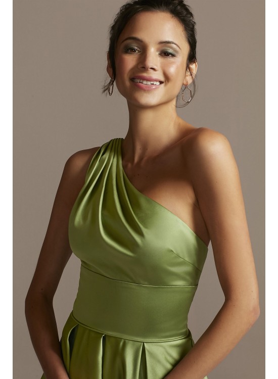 One Shoulder Satin Strappy Back Ball Gown Blondie Nites 2025BN