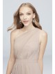 One-Shoulder Short Chiffon Bridesmaid Dress  F19962