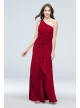 One Shoulder Twisted Knot Cascade Bridesmaid Dress  F19990