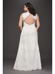 Open Back Lace Illusion Plus Size Wedding Dress Galina 9WG3953