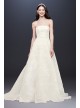 Organza Banded Wedding Dress with Sequin Appliques  CWG812