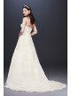 Organza Banded Wedding Dress with Sequin Appliques  CWG812