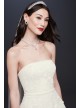 Organza Banded Wedding Dress with Sequin Appliques  CWG812