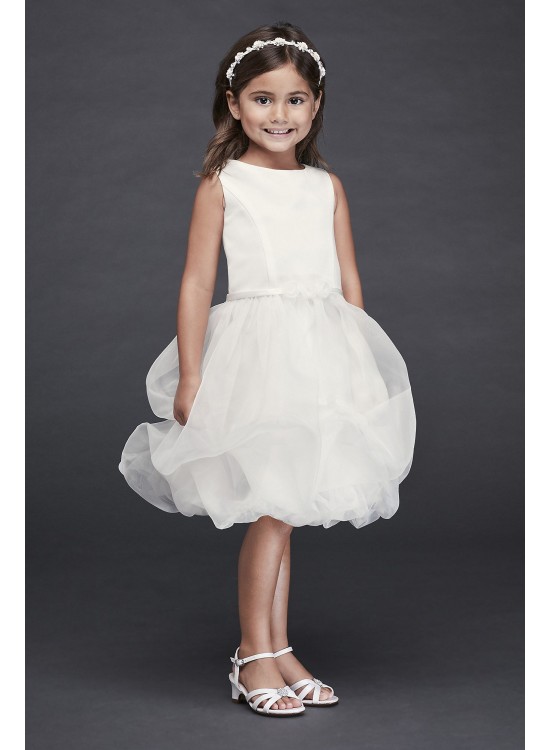 Organza Bubble Skirt Flower Girl Dress  CR1391