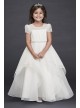 Organza Long Flower Girl Dress with Crystal Belt  CR1392