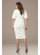 Paloma Flutter Sleeve Ruched Jersey Dress Kiyonna 13181811