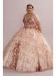 Patterned Sequin Plus Quince Ball Gown with Bolero Fifteen Roses 8FR2113