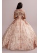 Patterned Sequin Quince Ball Gown with Bolero Fifteen Roses FR2113