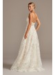 Pave Crystal Beaded Double Strap Wedding Dress  SWG840