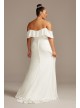 Pearl Trimmed Off-Shoulder Plus Size Wedding Dress  Collection 9WG3984