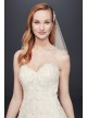 Petite Beaded Lace Tulle Ball Gown Wedding Dress Jewel 7V3836