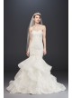 Petite Long Scroll Lace Trumpet Wedding Dress  7XTCWG769