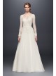 Petite Long Sleeve Wedding Dress With Low Back  Collection 7WG3831