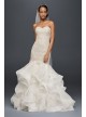 Petite Scroll Lace Trumpet Wedding Dress  7CWG769