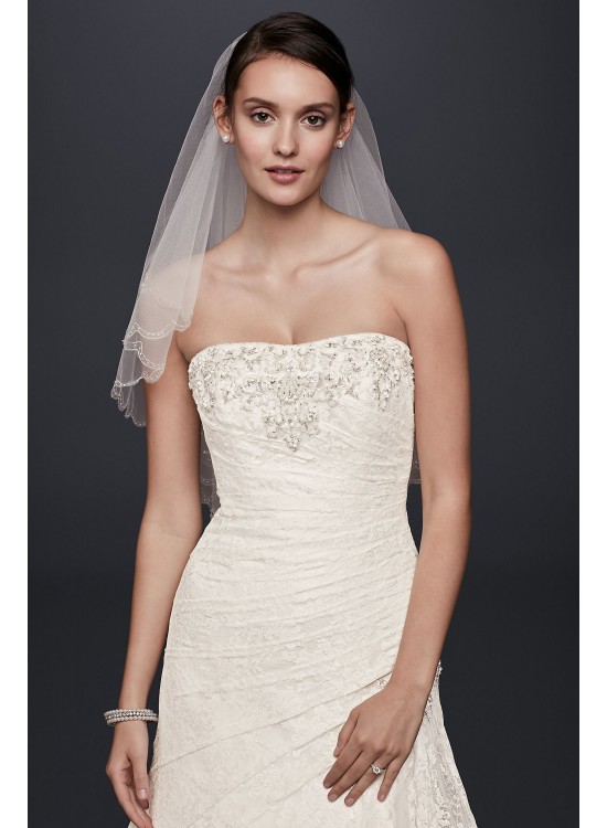 Petite Side Split Wedding Dress with All Over Lace  Collection 7NTYP3344