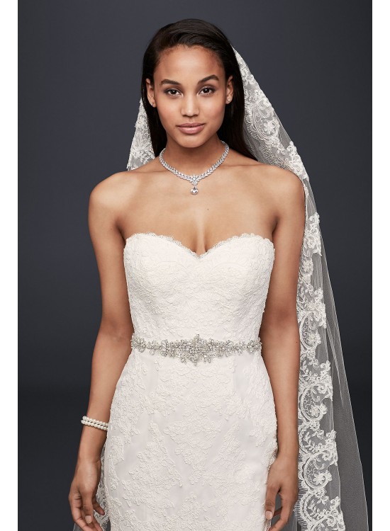 Petite Strapless Wedding Dress with Beaded Sash  Collection 7V3680