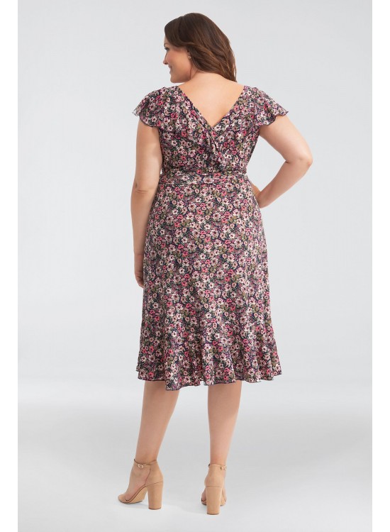 Phoebe Plus Size Flounce Wrap Dress Kiyonna 12182205