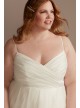 Pleated A-Line Plus Size Wedding Dress with Slit DB Studio 9WG4029