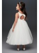 Pleated Ball Gown Flower Girl Dress with Back Bow  CR1403