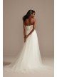 Pleated Bodice Tulle Strapless Wedding Dress DB Studio WG4039