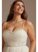 Pleated Bodice Tulle Tall Plus Size Wedding Dress DB Studio 4XL9WG4039