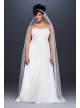 Pleated Chiffon Plus Size Wedding Dress with Beads  Collection 9OP1350