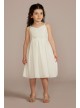 Pleated Crepe Spaghetti Strap Flower Girl Dress DB Studio WG1462