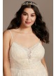 Pleated Lace Caged Skirt Plus Size Wedding Dress Melissa Sweet 8MS251229