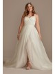 Pleated Organza A-Line Wedding Dress with Slit DB Studio WG4029