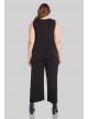 Pleated Surplice Plus Size Jumpsuit with Buckle Karen Kane 1L46134W