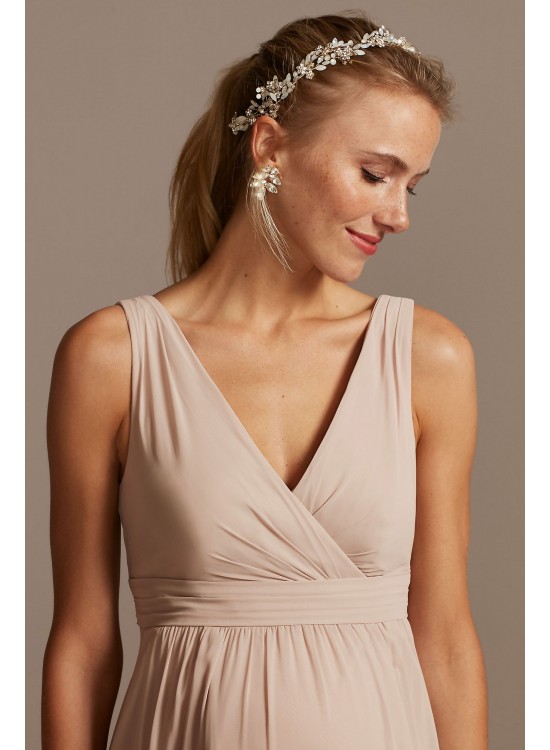 Pleated Tank Chiffon Maternity Bridesmaid Dress  F20166