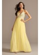 Plunging Chiffon Gown with Embellished Bodice Speechless X36835CA7