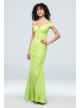 Plunging Cuffed Off the Shoulder Sheath Gown Xscape 2855X