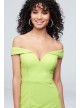 Plunging Cuffed Off the Shoulder Sheath Gown Xscape 2855X