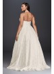 Plunging Lace Halter Plus Size Wedding Dress Galina 9WG3844