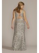 Plunging Sequin Tank Sheath Dress Jules and Cleo D24NY22036V1