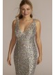 Plunging Sequin Tank Sheath Dress Jules and Cleo D24NY22036V1