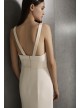 Plunging-V Jersey Satin Trim Bridesmaid Dress  VW360514