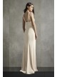 Plunging-V Jersey Satin Trim Bridesmaid Dress  VW360514